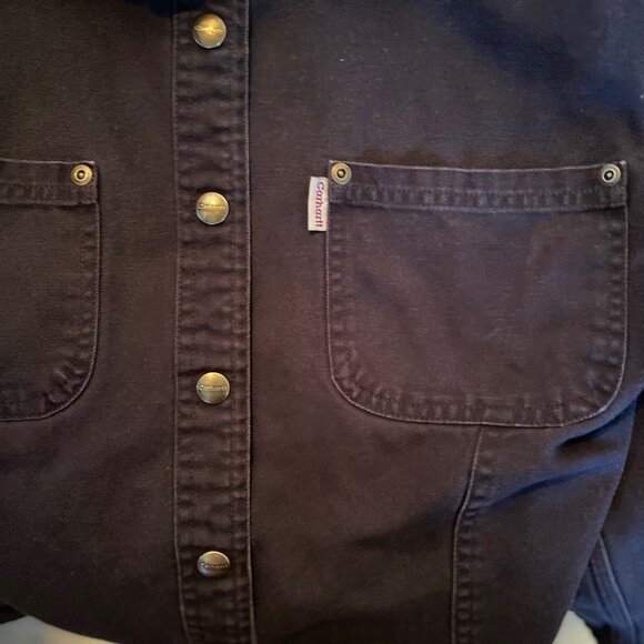 Women's Flannel Lined Carhartt Shirt Jacket, Size Medium, W8008MDT - Picture 11 of 14